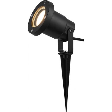 FAB 127671009 Chiodi per esterni 1xegu10 Policarbonato Nero Ip65 16,2x9,8d (1/2)