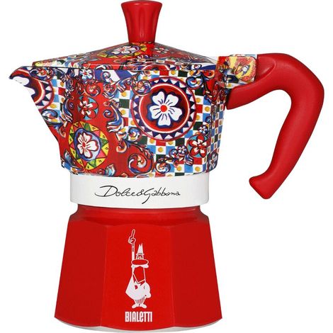 Cafetera Italiana Bialetti Moka Express D&G Carretto 3 Tazas Aluminio