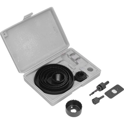 Scie cloche, mèche de perçage en acier rapide, kit d'outils de coupe pour le travail du bois, pour le plâtre plastique (1/5)