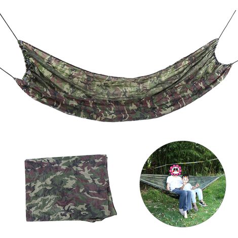 Balançoire de voyage anti-basculement pour camping en plein air, hamac simple ou double, lit suspendu (camouflage) (1/5)