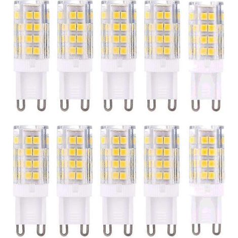10 G9 LED bulbs, warm white 3000K 5W, equivalent to 40W halogen, 420 lumens, non-dimmable [Energy Class A+] - AquaForge (1/5)