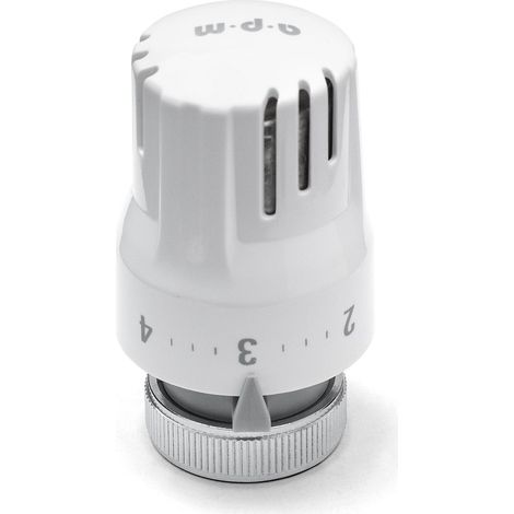 Testa termostatica con sensore a liquido modello compatto colore bianco APM 1TS  Bianco