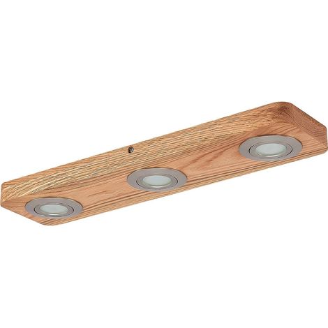 LED Ceiling Light 'Mikari' made of Wood for Living Room & Dining Room