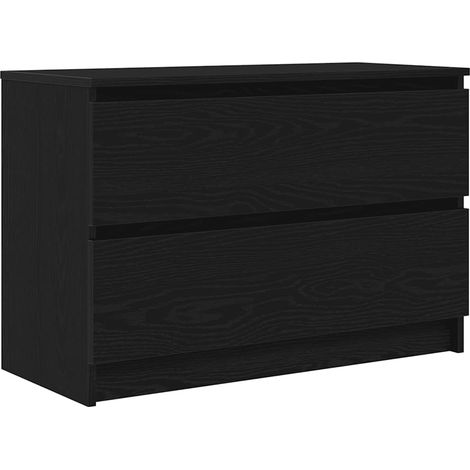 Maison Exclusive - Meuble TV noir 80x35x54 cm bois d'ingénierie