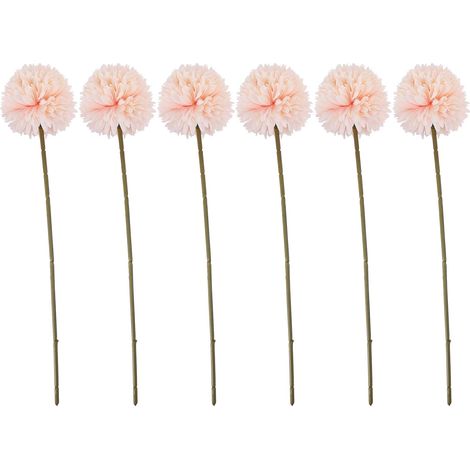 Fleur de Pissenlit Faux Oignon Boule de Fleur Bouquet Dhortensia en Soie Arbustes en Plastique Buissons Plante pour Bouquet de Mariage (Orange ) (1/5)
