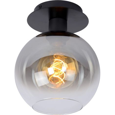 Plafoniera Marius sfera vetro fumé grigia E27 60W Lucide (1/4)
