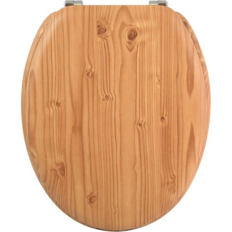 Abattant wc MDF en Décor Pin Marron - Charnières Inox MSV