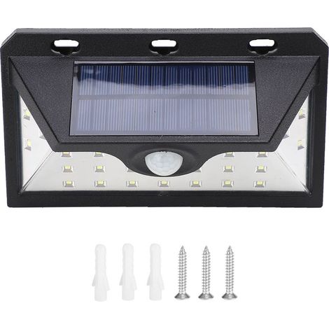 Lampe De Sécurité Solaire 24 Led - Éclairage Extérieur Avec Détection De Mouvement - Pour Jardin Allée Cour - Lot De 1 (1/5)