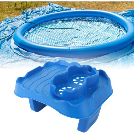 Table de Spa Clipable Anti-Glissement avec Drainages et Porte-verres - TPU Durable Bleu (1/5)