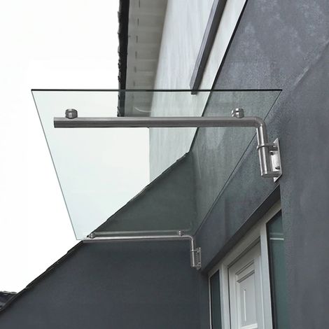 Glass Door Canopy & Brackets - 120cm W x 80cm D (1/5)