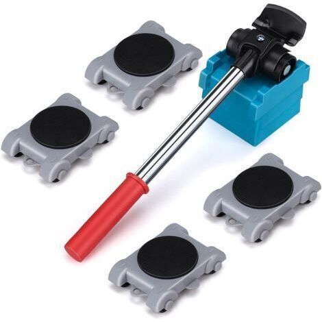 Leve Meuble roulettes pour Meubles Lourd Ensemble de 8 pièces Kit Deplacement Meuble, Deplace Meuble Lourd sans Effort, Patins Rotatifs à 360 Degrés, Charge Maximale 150kg (1/5)