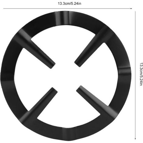 Étagère ronde en fer inoxydable pour cafetière Moka noire, support pour brûleur de cuisinière, outils de cuisine (1/5)