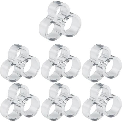 Lot de 7 protections murales pour poignée de porte - En silicone - Anti-chocs et anti-rayures - Pour porte de chambre - Silencieux - Transparent (1/5)