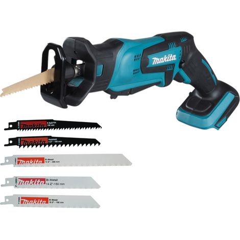 Makita DJR 183 Z sega alternativa a batteria 18 V + set di lame per sega alternativa ( P-83967 ) - senza batteria, senza caricabatterie