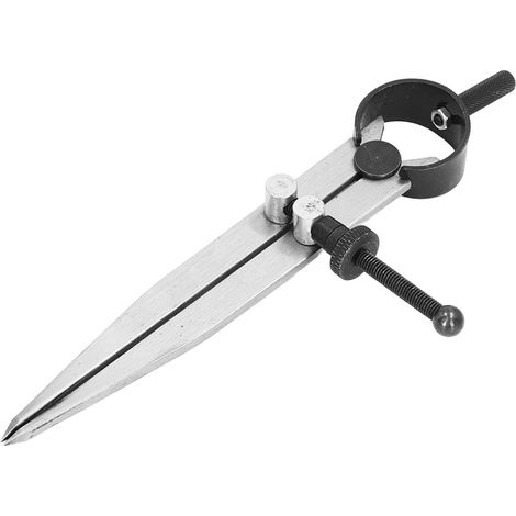 Compas à aile traçoir cuir réglable en acier carbone avec écrou ressort 125 mm pour tracé et repérage (1/5)