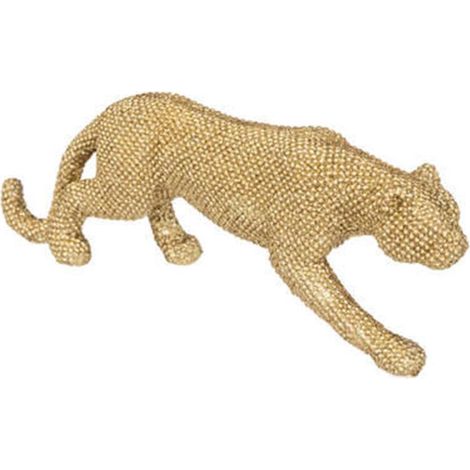 Atmosphera – Statue panthère décorative paillettes or 28cm – Polyester – Élégante pour intérieur – Design unique et tendance (1/2)