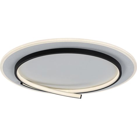 Plafoniera LED rotonda moderna bianco/nero 40W Rabalux Niloo (1/5)