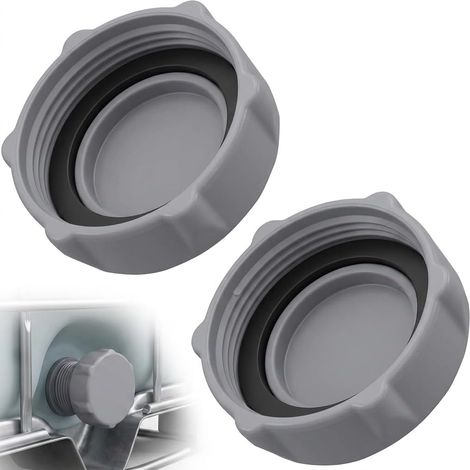Bouchon Vidange Piscine 2 Pièces, Adapté aux Références P6D1158 et P01006, Bouchon de Vanne De Vidange De Piscine Durable à Haute Étanchéité, Adapté aux Piscines Hors Sol Particuliers et Techniciens (1/5)