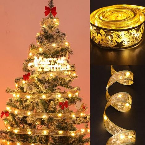 Ruban décoratif pour guirlande lumineuse de Noël Or 1 m (1/5)