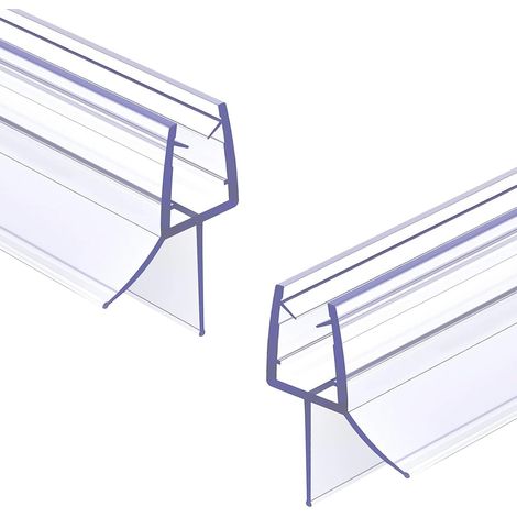 Joint bas de porte de douche – Lot de 2 – 6,35 mm x 91 cm – Pour vitre 1/4" – Douche sans cadre, anti-fuite (1/5)