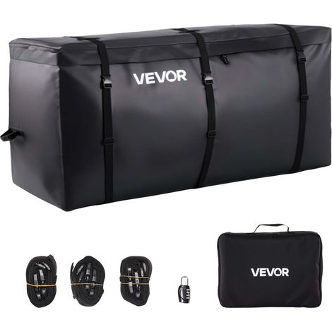 VEVOR Gepäckträgertasche für Anhängerkupplung aus wasserdichtes 840D-PVC (0,85 m³), Gepäcktasche zur Aufbewahrung auf der Ladefläche von Lkws mit verstärkten Gurten für PKW SUVs Vans Schwarz (1/5)