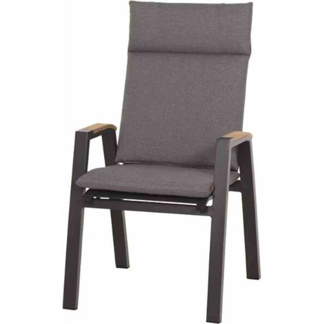 Siena Garden Stapelsessel Lindos Aluminium anthrazit/Ranotex® grau Stapelstuhl