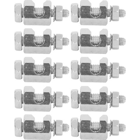 Lot de 10 pinces de protection contre la foudre à six pans creux externes en cuivre pour câble de mise à la terre de module PV (1/5)
