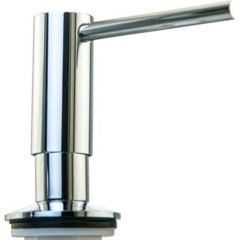 Distributeur de Savon avec Bec Pivotant à 360° - Distributeur de Savon Liquide Rechargeable par en Haut pour Evier Cuisine - Distributeur Savon Liquide INOX Plaqué Chrome 500 ML (1/4)