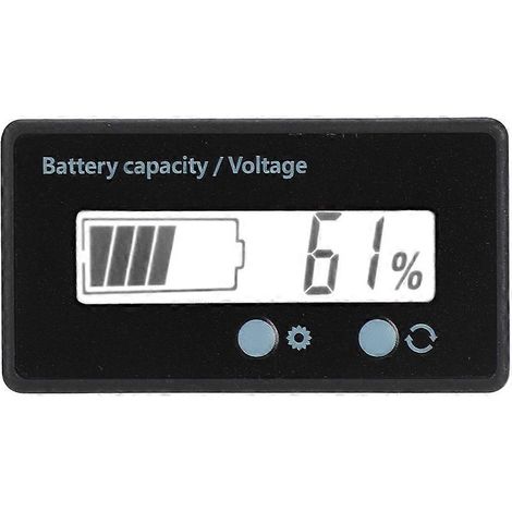 GY-6GS Affichage LCD du niveau de batterie, Voltmètre (12-84V), avec fonction d'alarme à lumière blanche. (1/4)