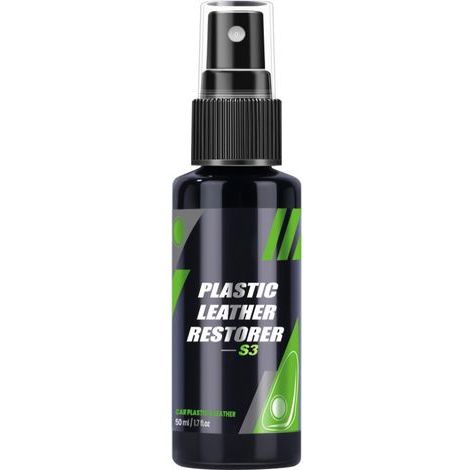 Nettoyant et rénovateur cuir plastique, agent de revêtement pour restauration de cuir automobile, tableau de bord, canapé, sac à main (1/5)