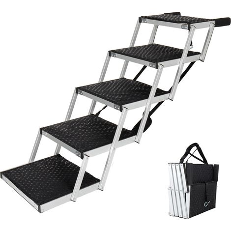 Rampe pliable pour chien 86,4x43,2x66 cm en aluminium noir, antidérapante pour voiture – MEUBLIV (1/5)