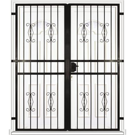 Grille porte Rustique -2 vantaux pour encadrure H=190 cm x L=120 cm (côte tableau) (1/2)