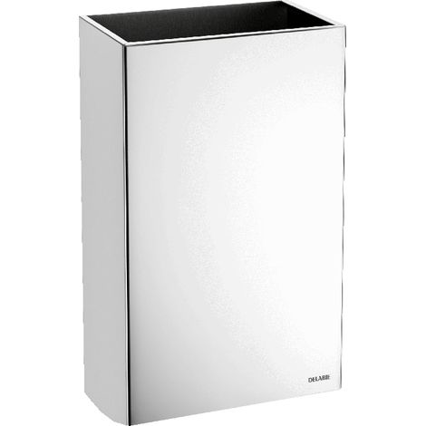 Delabie Poubelle rectangulaire à montage mural 20 l Acier inoxydable poli miroir (1/3)