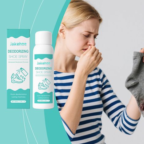 Shoe and sock deodorizer, removes odor from shoe cabinets and sneakers, leaves shoes dry and fresh with long-lasting fragrance - 100ml