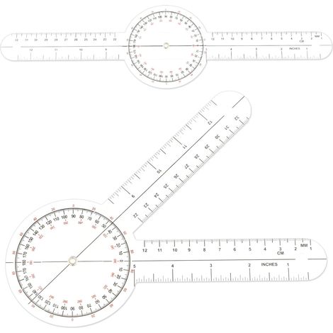 Goniometer, 8 Zoll, robustes Kunststoffgehäuse, 360-Grad-Skala, Gelenkmessung, Physiotherapie (1/5)