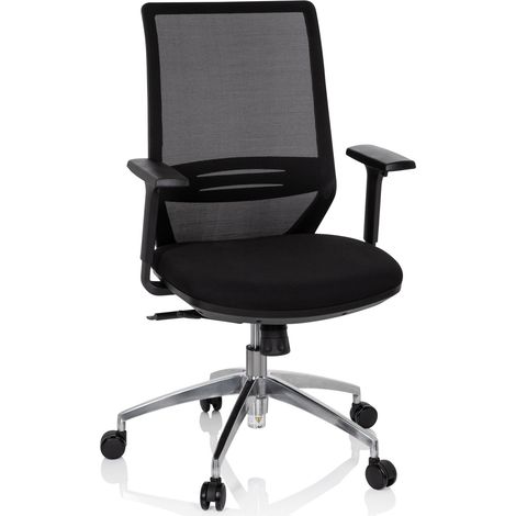 Bürostuhl / Drehstuhl PROFONDO Netzstoff / Stoff schwarz hjh OFFICE (1/5)