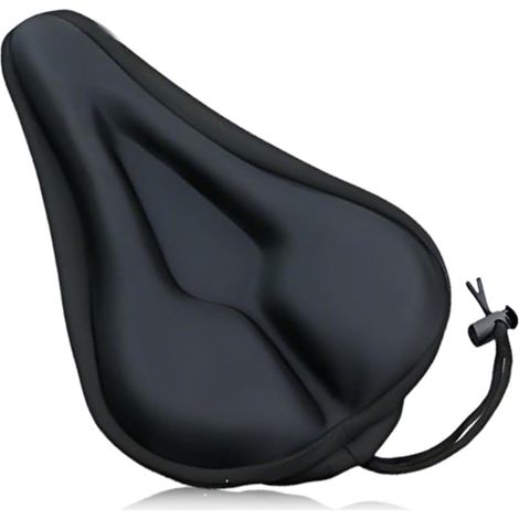1 x Comfortable Gel Saddle Cover Padded Saddle Cover with Soft Padding Suitable for Road Bikes, City Bikes, Mountain Bikes, E-Bikes and Spin Bikes, 27 x 18 cm (1/5)