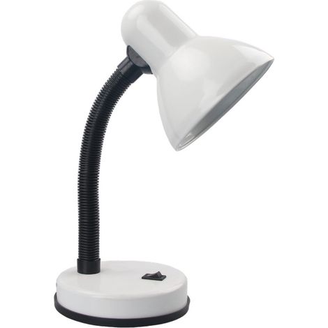 Lampe de bureau flexible blanche