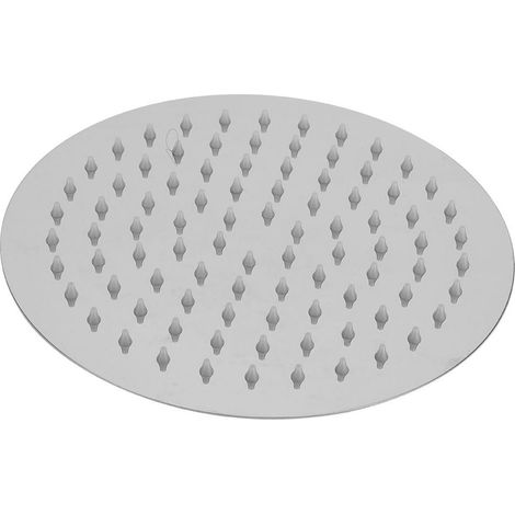 Runder Duschkopf mit 20 cm Durchmesser (8 Zoll) und G1/2-Gewinde, modernes Design, aus Edelstahl, Modell KLB-AquaForge
