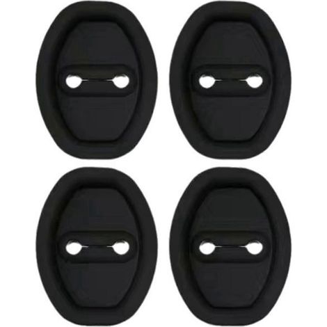 Silikon-Schutzschlaufen für Autotürschlösser, Kratzschutzpad für Autos – 4er-Pack – Schwarz