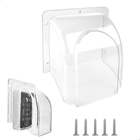 GDHZS-  Protection Sonnette Exterieur Pluie,Cache Sonnette Extérieur,Visière Sonnette pour Sonnette de Porte Extérieure,Bouton de Sonnette, Bouton,11X11X8,5cm (1/5)