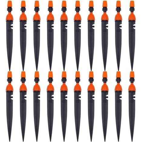 Buse d'arrosage goutte-à-goutte réglable Ulisem, arrosage à 360 degrés, atomiseur, équipement de refroidissement/arrosage (20 pièces)