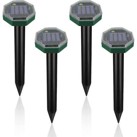 Solar-Ultraschall-Maulwurfabwehrgerät, Ultraschall-Schlangenabwehrgerät 4er-Pack, Anti-Maulwurf, Solar-Maulwurfabwehrgerät, IP65 Solar-Maulwurfabwehrgerät, Anti-Maulwurf, Taschenratte, Schlange, für d (1/5)
