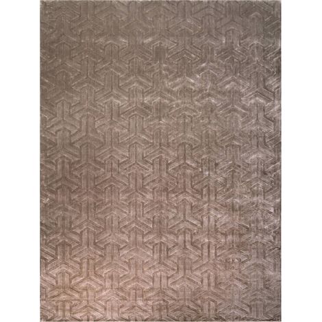 Tapis beige géométrique au relief raffiné - beige (1/2)