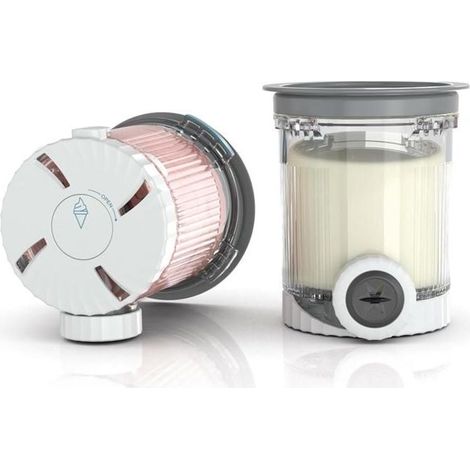 Lot de 2 pintes avec couvercles pour Ninja CREAMi Swirl NC700 – Rose, sans BPA, compatibles lave‑vaisselle (1/5)