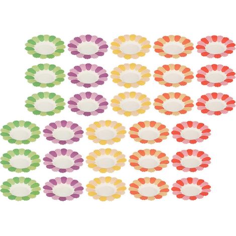 50 pièces de papier en forme de fleur pour fête et pique-nique (1/5)