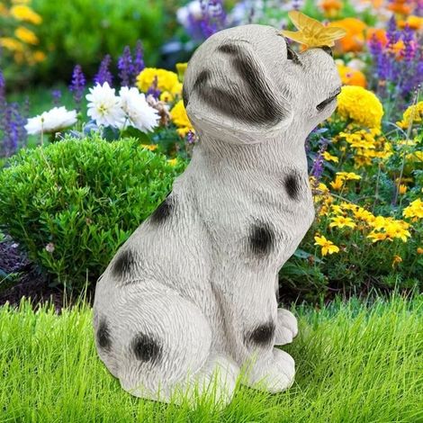 Dekorative Solar-Gartenleuchte, Harzstatue, geeignet für die Außendekoration, moderne Gartenskulptur (1/5)