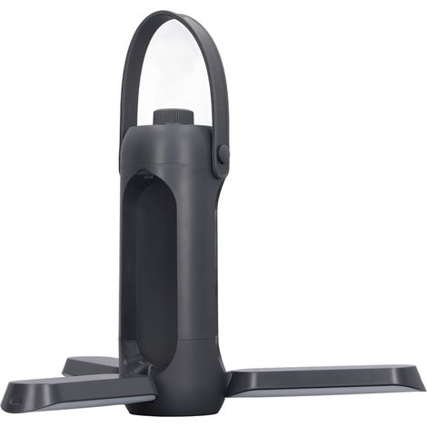 Lampe de camping pliable, lanterne de camping rechargeable par USB, 10 000 mAh, intensité variable, poignée de suspension, lampe de tente pour les voyages, gris foncé