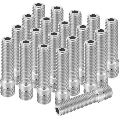 Goujon De Roue M14x1.5 À M12x1.5 20 Pcs Métal, Résistant À Rouille, Sans Écrous Roue, Longueur 58mm, Plusieurs Modèles