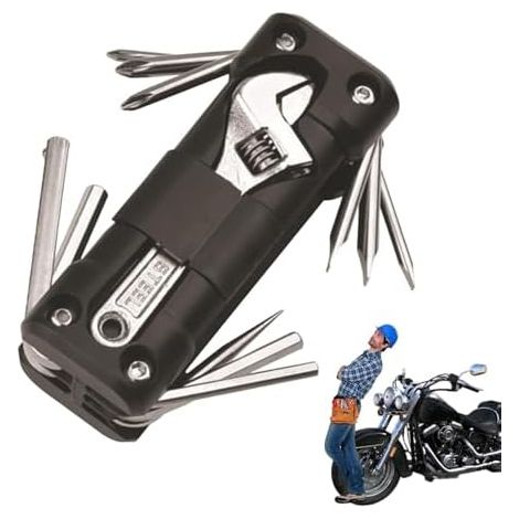 Outil multifonction pour moto, kit d'outils vélo électrique Outils de réparation verrouillage sécurité en acier, outil coupe chaîne, tournevis - (1/5)